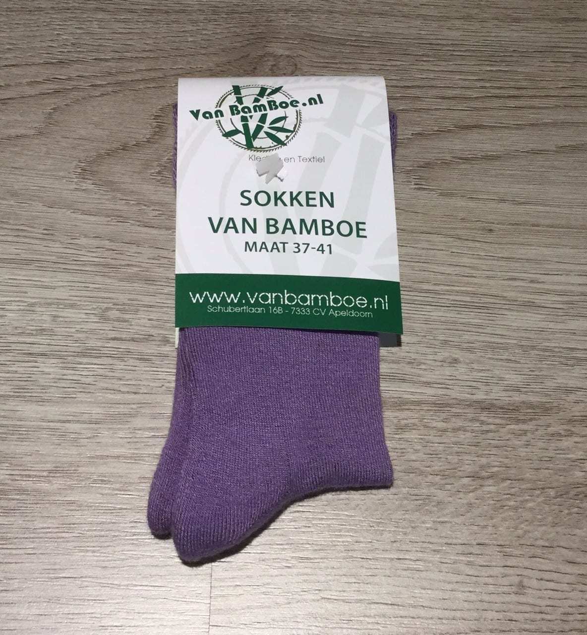 Bamboe sokken maat 37-41 lavendel - S40
