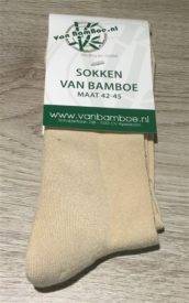 bamboe sokken beige - S16