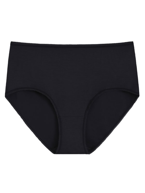 Bamboe dames hoge slip/tailleslip zwart