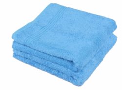 Bamboe handdoek blauw 50x100cm