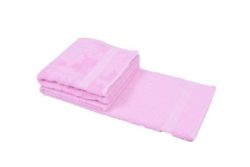Bamboe handdoek roze 50x100cm
