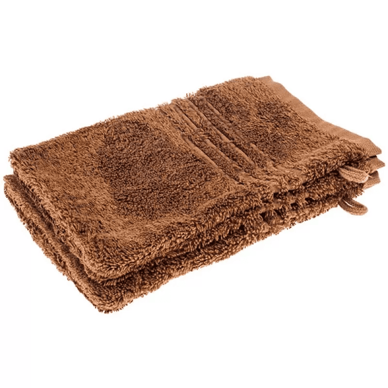 Bamboe washandjes bruin (set van 2)