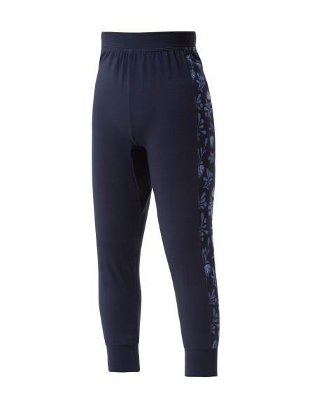 Bamboe long johns dames blauw