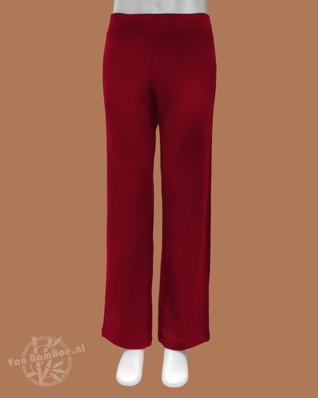 Bamboe broek wijd bordeaux