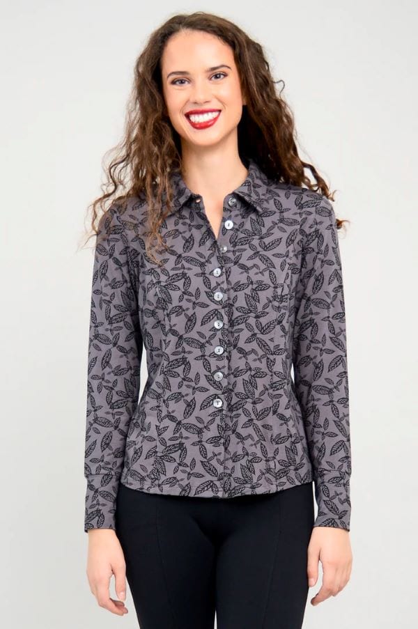 Bamboe blouse Harley leafs