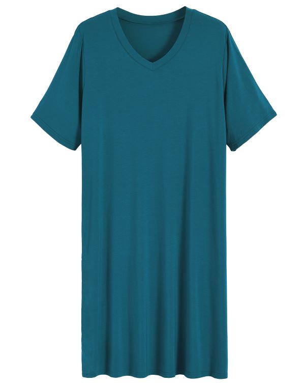 Bamboe nachtjapon petrol - Afbeelding 3