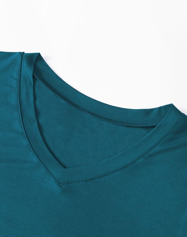 Bamboe nachtjapon petrol - Afbeelding 5