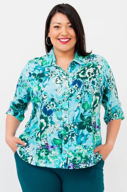 Bamboe-linnen blouse enchant